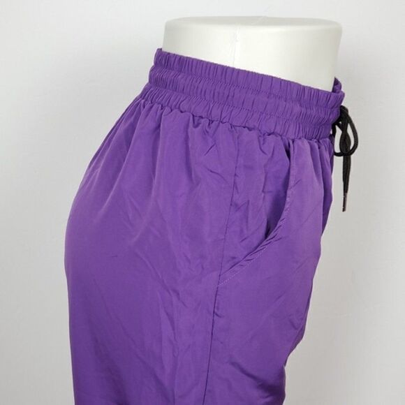 Women's Purple Jogger Pants Front Pockets - Picture 3 of 6